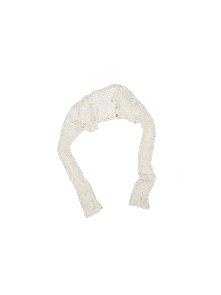 Hollow Out Knitted Cropped Long Sleeve Cover Up【s0000012910】