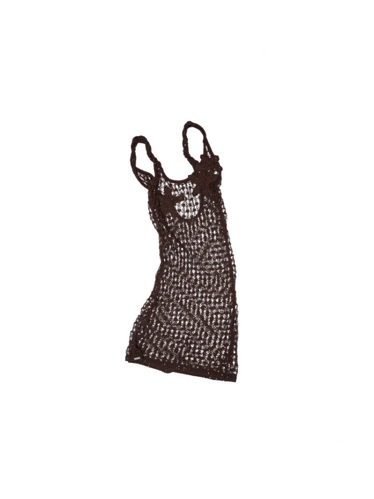 Crocheted Starfish Strappy Knotted Midi Vest【s0000012911】