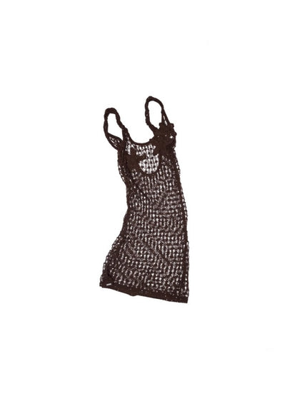 Crocheted Starfish Strappy Knotted Midi Vest【s0000012911】