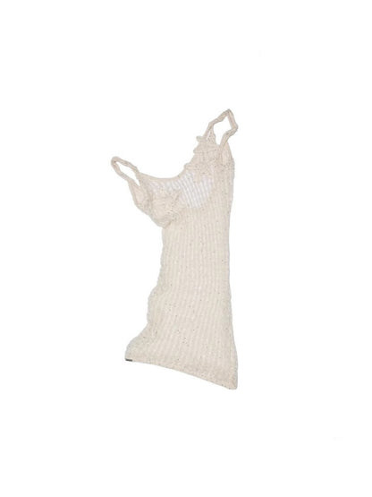 Crocheted Starfish Strappy Knotted Midi Vest【s0000012911】