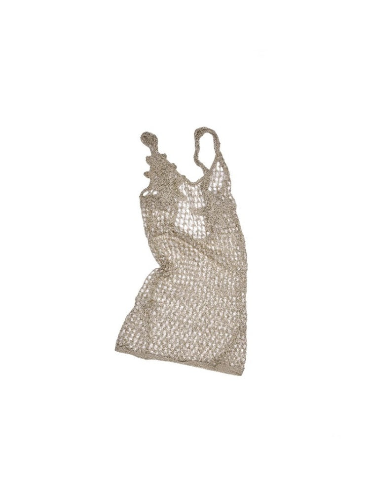 Crocheted Starfish Strappy Knotted Midi Vest【s0000012911】