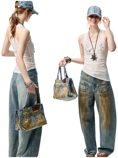 Floral Rhinestone Semi Sheer I-shaped Tank Top【s0000012914】