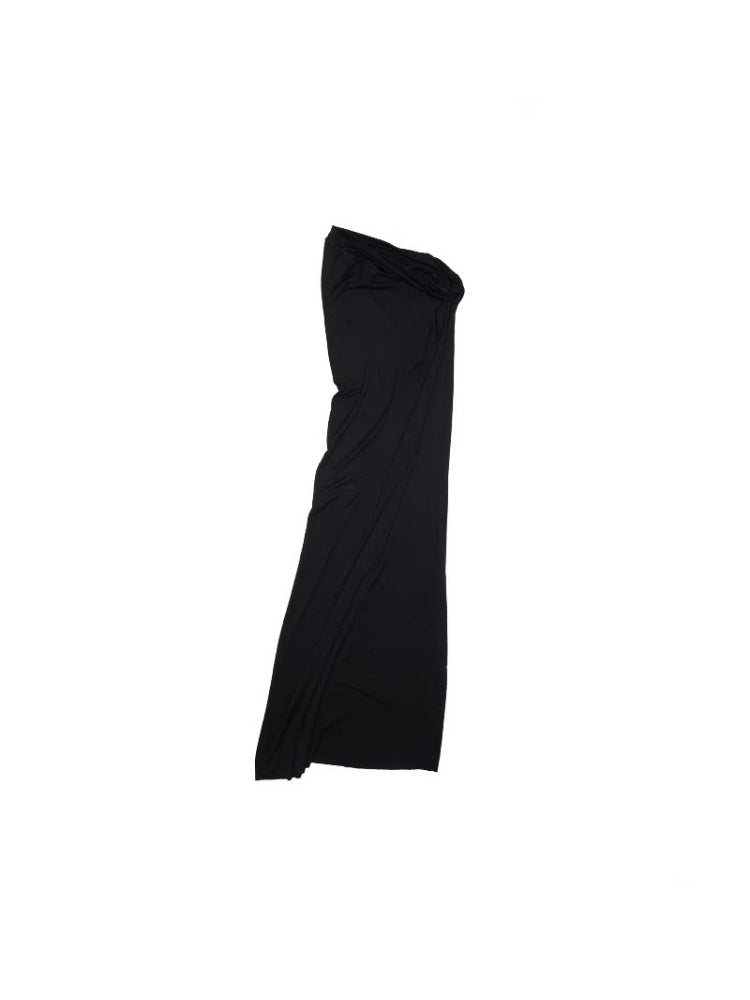 Large Round Neck -Back Knot Acetate Tank Top & Tight Waist Maxi  Skirt Set【s0000012920】