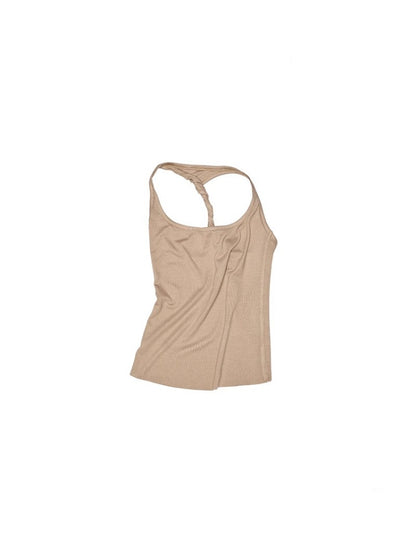 Large Round Neck -Back Knot Acetate Tank Top & Tight Waist Maxi  Skirt Set【s0000012920】