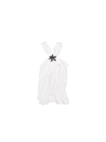 High Elastic Knotted Halter Neck Acetate Camisole【s0000012923】