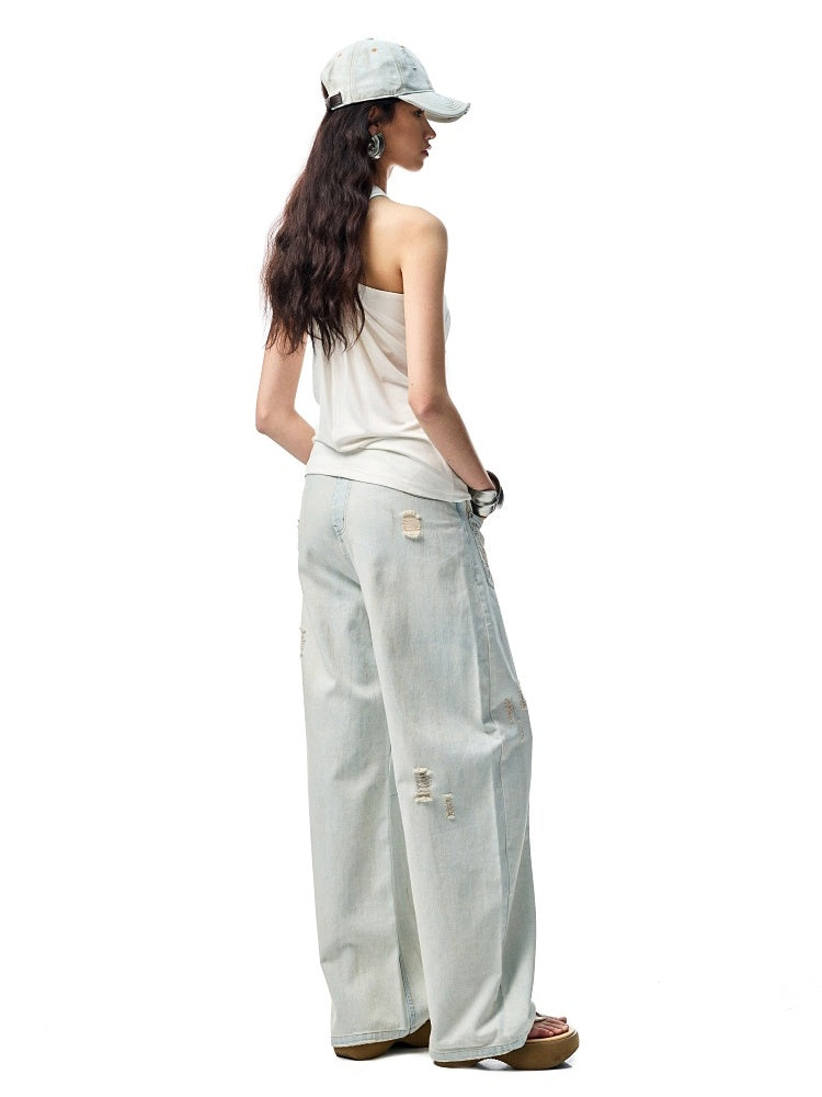 High Elastic Knotted Halter Neck Acetate Camisole【s0000012923】