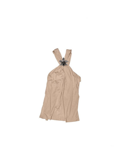 High Elastic Knotted Halter Neck Acetate Camisole【s0000012923】