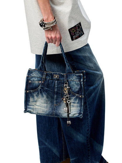 Hand - Woven Metal Natural Stone Love Keychain【s0000012924】