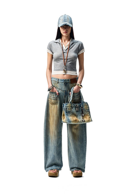 Hand - Woven Metal Natural Stone Love Keychain【s0000012924】