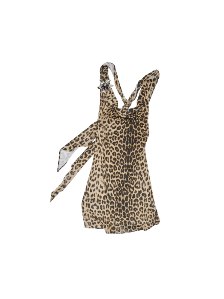 V-Neck Draped Collar Back Knot Tank Top【s0000012925】