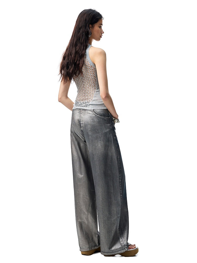 Back Cutout Cable Knit Sleeveless Tank Top【s0000012929】