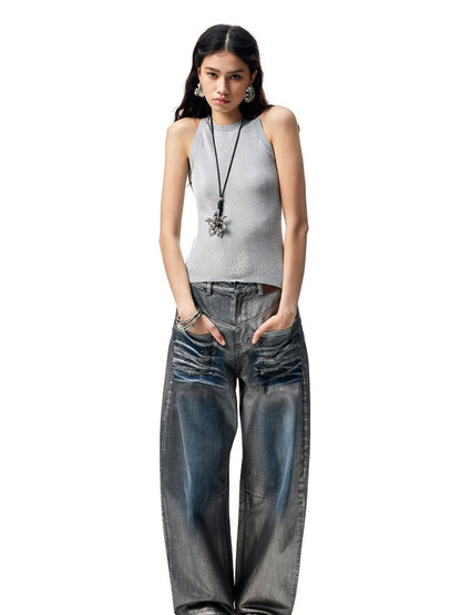 Back Cutout Cable Knit Sleeveless Tank Top【s0000012929】