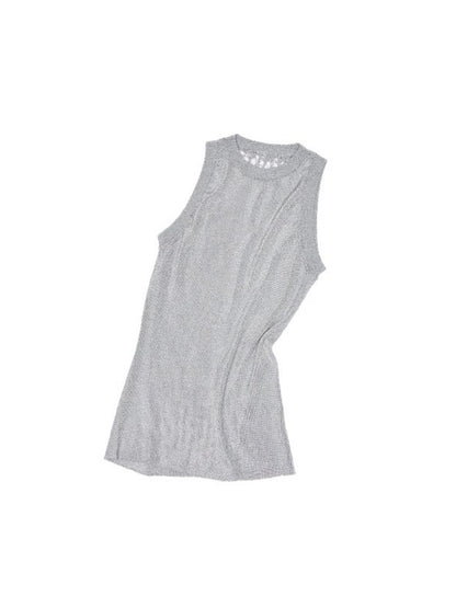 Back Cutout Cable Knit Sleeveless Tank Top【s0000012929】