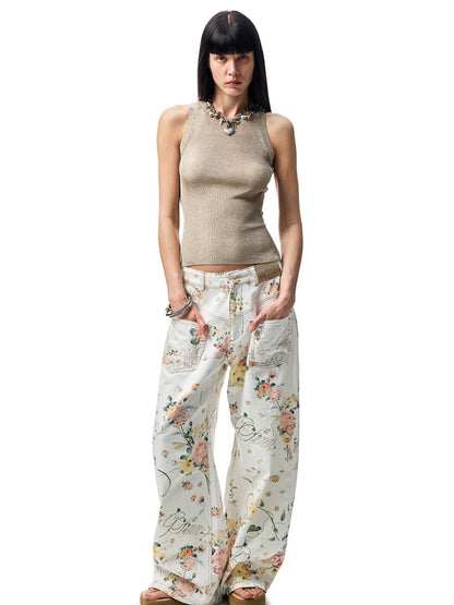 Back Cutout Cable Knit Sleeveless Tank Top【s0000012929】