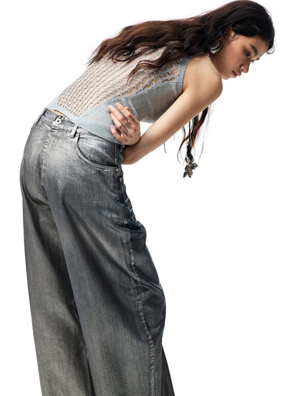 Back Cutout Cable Knit Sleeveless Tank Top【s0000012929】