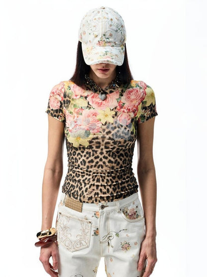 Classic Floral All Over Canvas Frayed Baseball Cap【s0000012892】