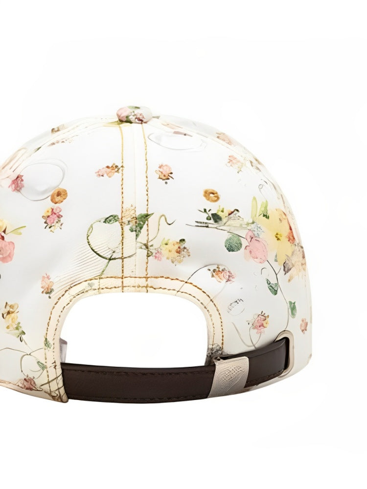 Classic Floral All Over Canvas Frayed Baseball Cap【s0000012892】
