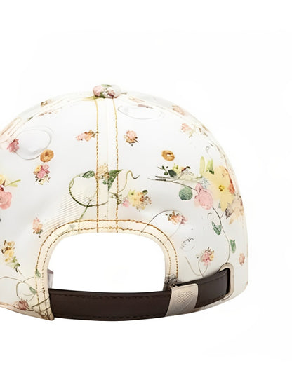 Classic Floral All Over Canvas Frayed Baseball Cap【s0000012892】