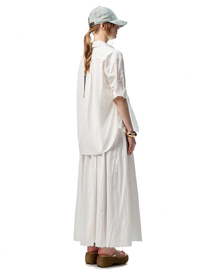 Striped Contrasting Beaded Loose A-line Skirt【s0000012894】