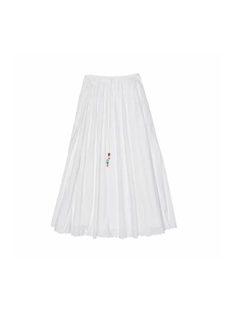 Striped Contrasting Beaded Loose A-line Skirt【s0000012894】