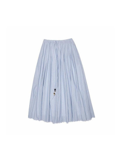 Striped Contrasting Beaded Loose A-line Skirt【s0000012894】