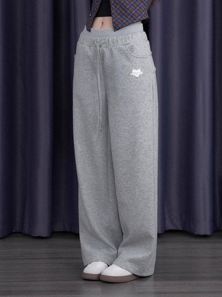 Back Ribbon Double Waist Sweat Pants【s0000012990】