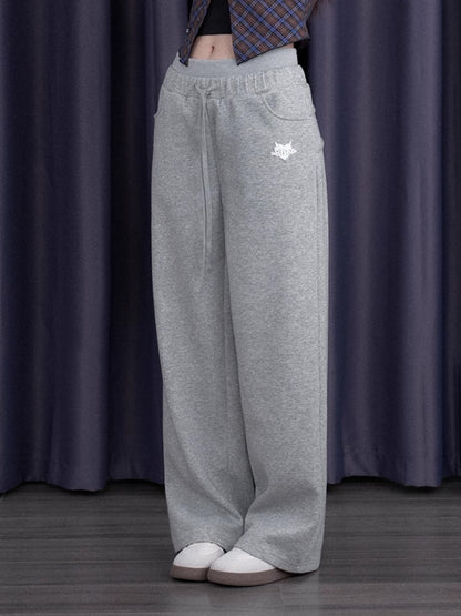 Back Ribbon Double Waist Sweat Pants【s0000012990】