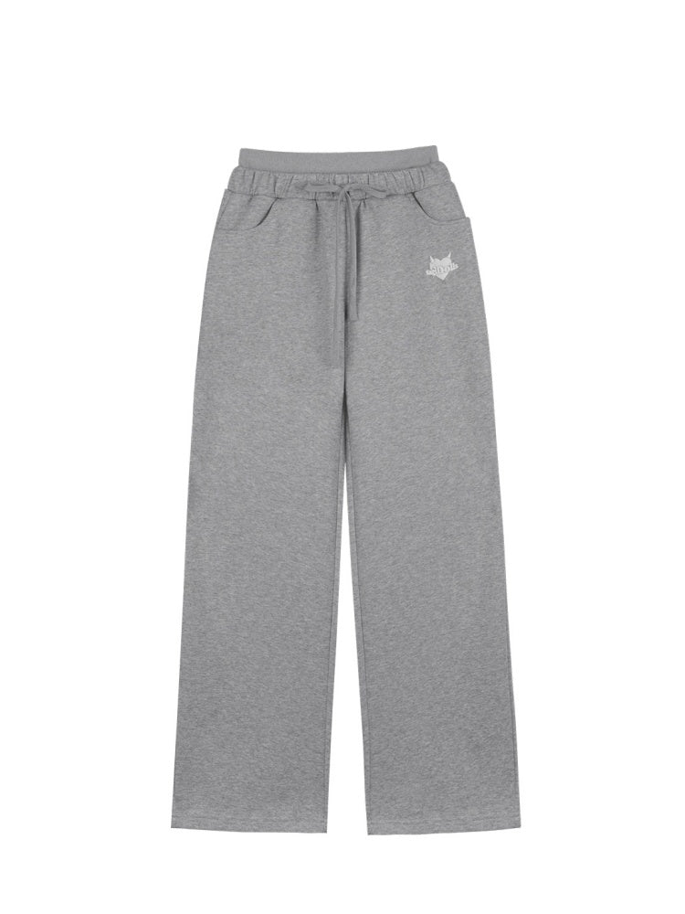 Back Ribbon Double Waist Sweat Pants【s0000012990】