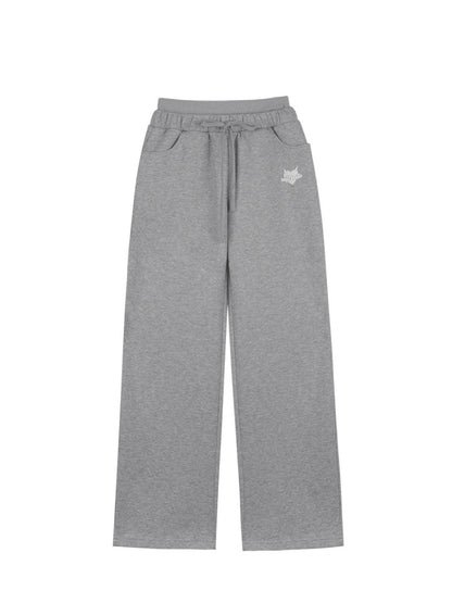 Back Ribbon Double Waist Sweat Pants【s0000012990】