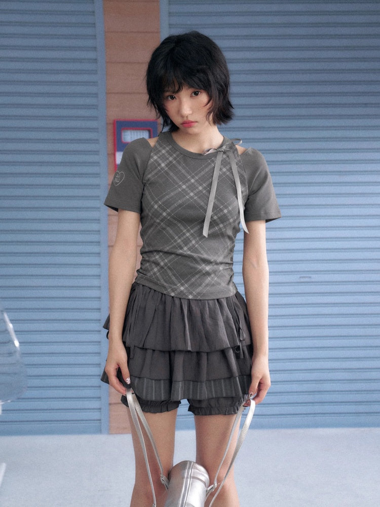 Drawstring Tiered Ruffle Cake Shorts【s0000013001】