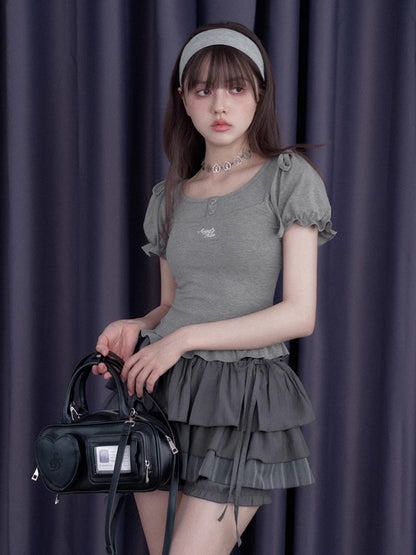 Drawstring Tiered Ruffle Cake Shorts【s0000013001】