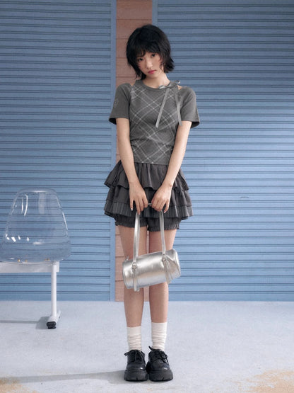 Drawstring Tiered Ruffle Cake Shorts【s0000013001】