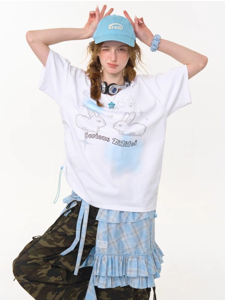 Plaid Irregular Hem Ruffle Layered Mini Skirt【s0000013025】