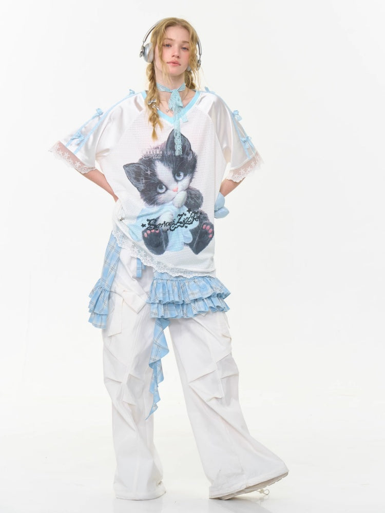 Plaid Irregular Hem Ruffle Layered Mini Skirt【s0000013025】