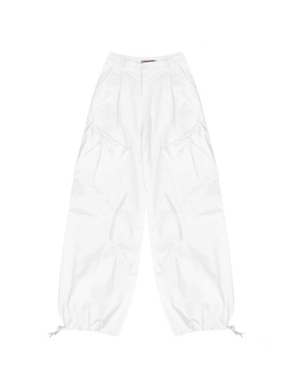 Big Bow Straight Wide Leg Drawstring Casual Pants【s0000013028】