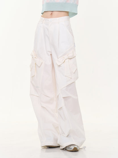 Big Bow Straight Wide Leg Drawstring Casual Pants【s0000013028】