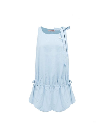 Lace-Up Bud Hem Cinched Camisole Dress【s0000013064】