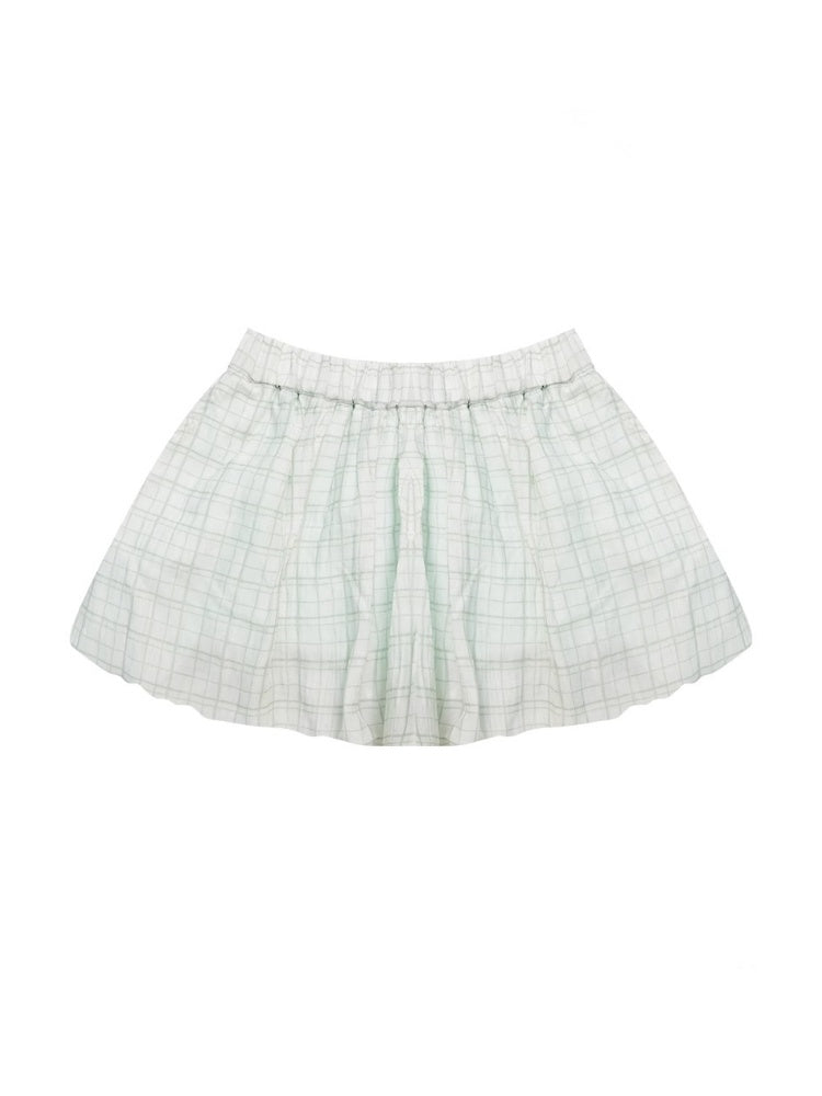 Plaid A-Line  Elastic Waist Bud Mini Skirt【s0000013067】