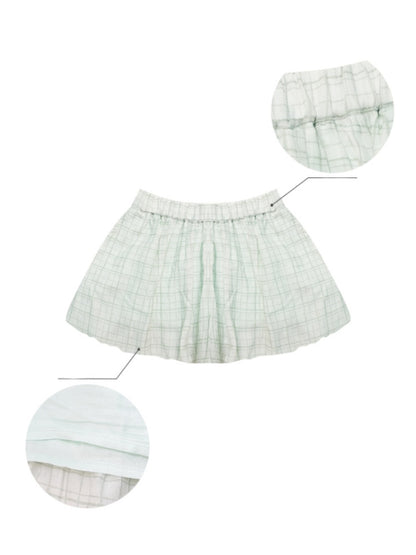 Plaid A-Line  Elastic Waist Bud Mini Skirt【s0000013067】