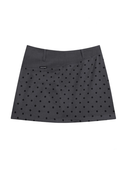 Polka Dot Waist Switching Skirt【s0000013068】