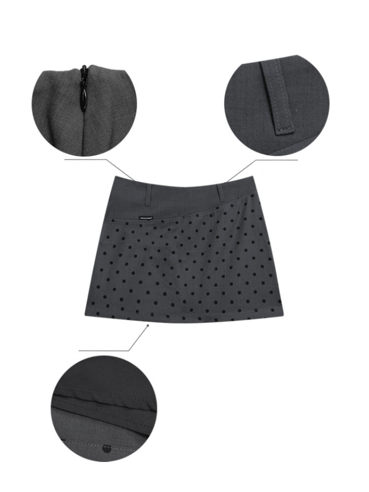 Polka Dot Waist Switching Skirt【s0000013068】