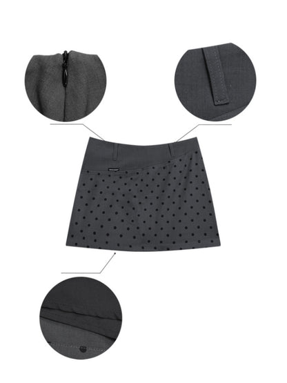 Polka Dot Waist Switching Skirt【s0000013068】