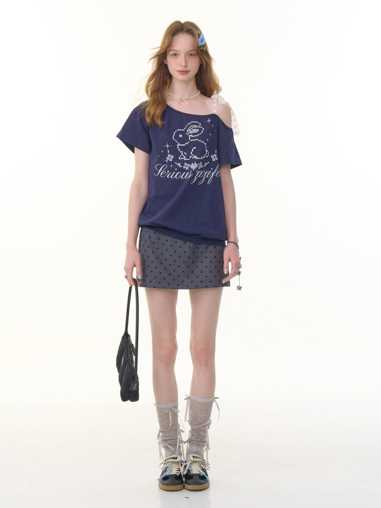 Polka Dot Waist Switching Skirt【s0000013068】