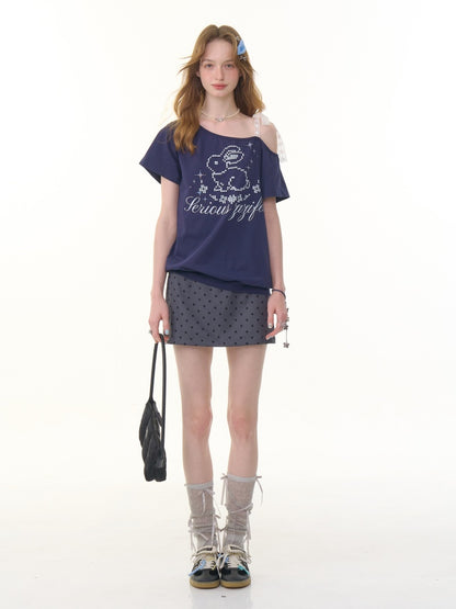 Polka Dot Waist Switching Skirt【s0000013068】
