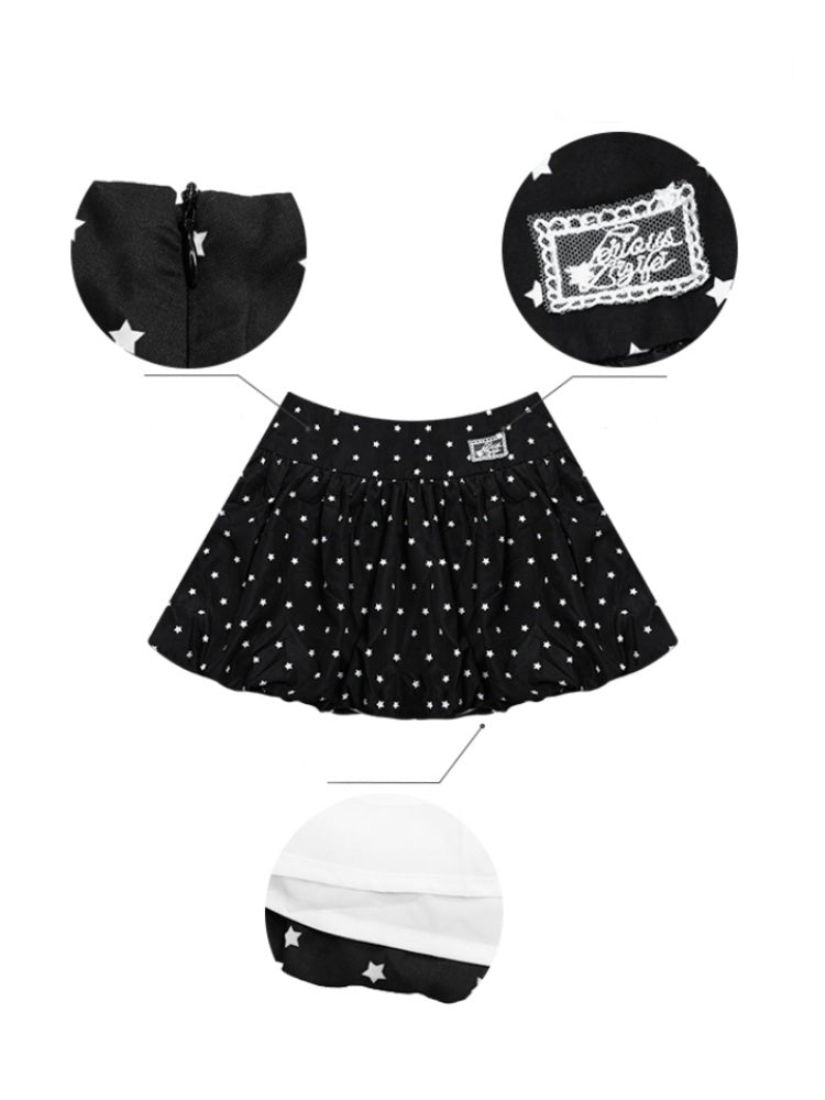 Star Polka Dot  A-Line Mini Skirt【s0000013077】
