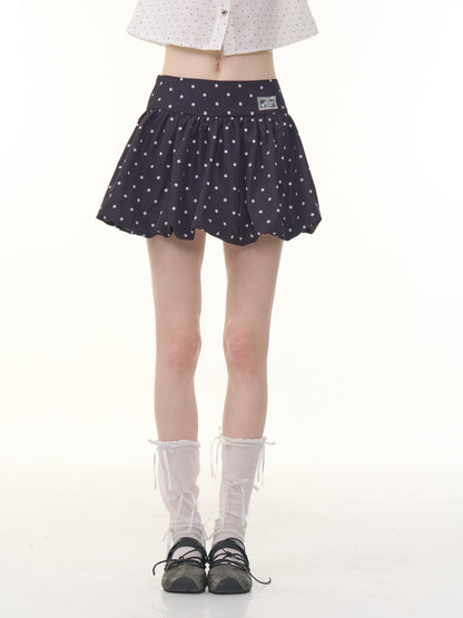 Star Polka Dot  A-Line Mini Skirt【s0000013077】