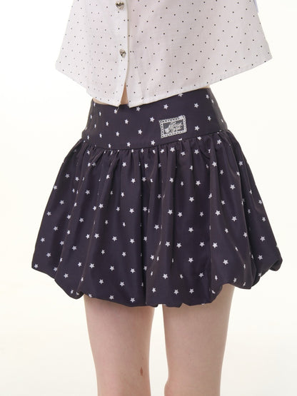 Star Polka Dot  A-Line Mini Skirt【s0000013077】