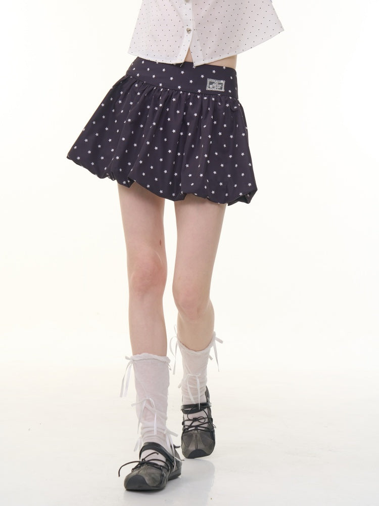 Star Polka Dot  A-Line Mini Skirt【s0000013077】