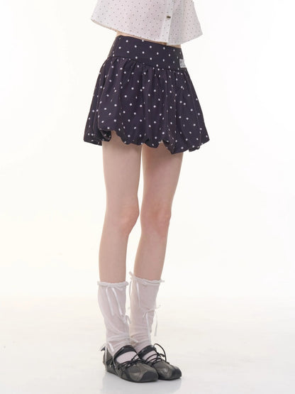 Star Polka Dot  A-Line Mini Skirt【s0000013077】