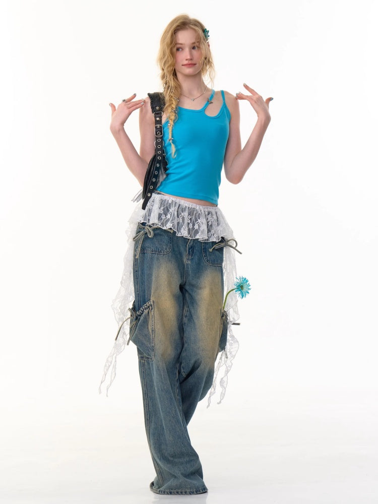 Cut-Out Strap Ribbed Camisole【s0000013084】